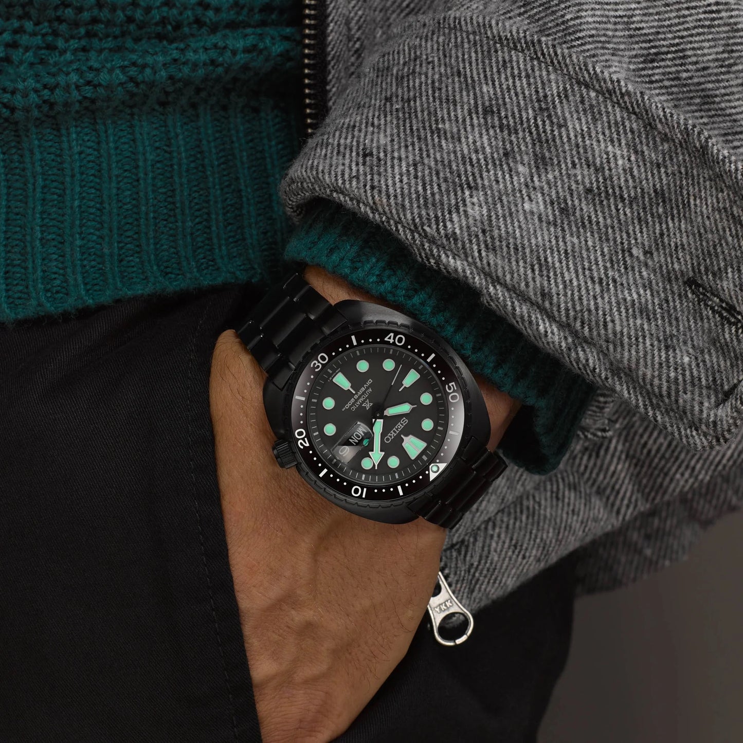 SEIKO PROSPEX BLACK SERIES "NIGHT VISION" TURTLE - SRPK43K1