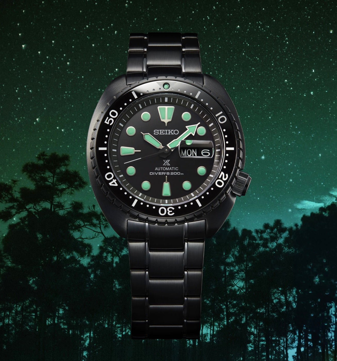 SEIKO PROSPEX BLACK SERIES "NIGHT VISION" TURTLE - SRPK43K1