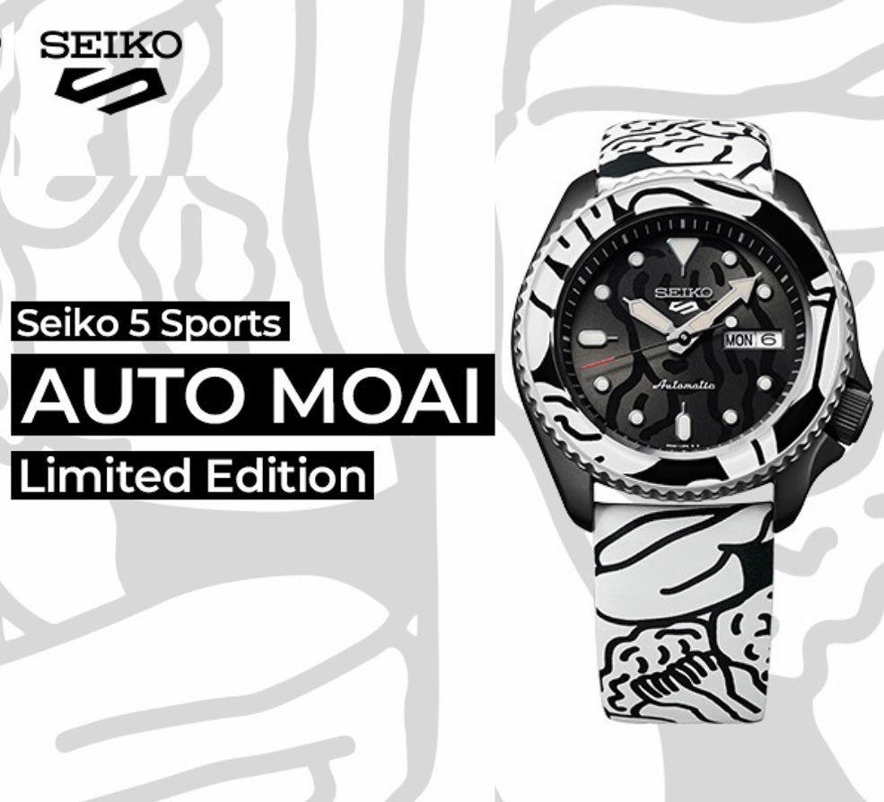 Seiko 5 Sports SRPG43K1 AUTO MOAI - Limited Edition