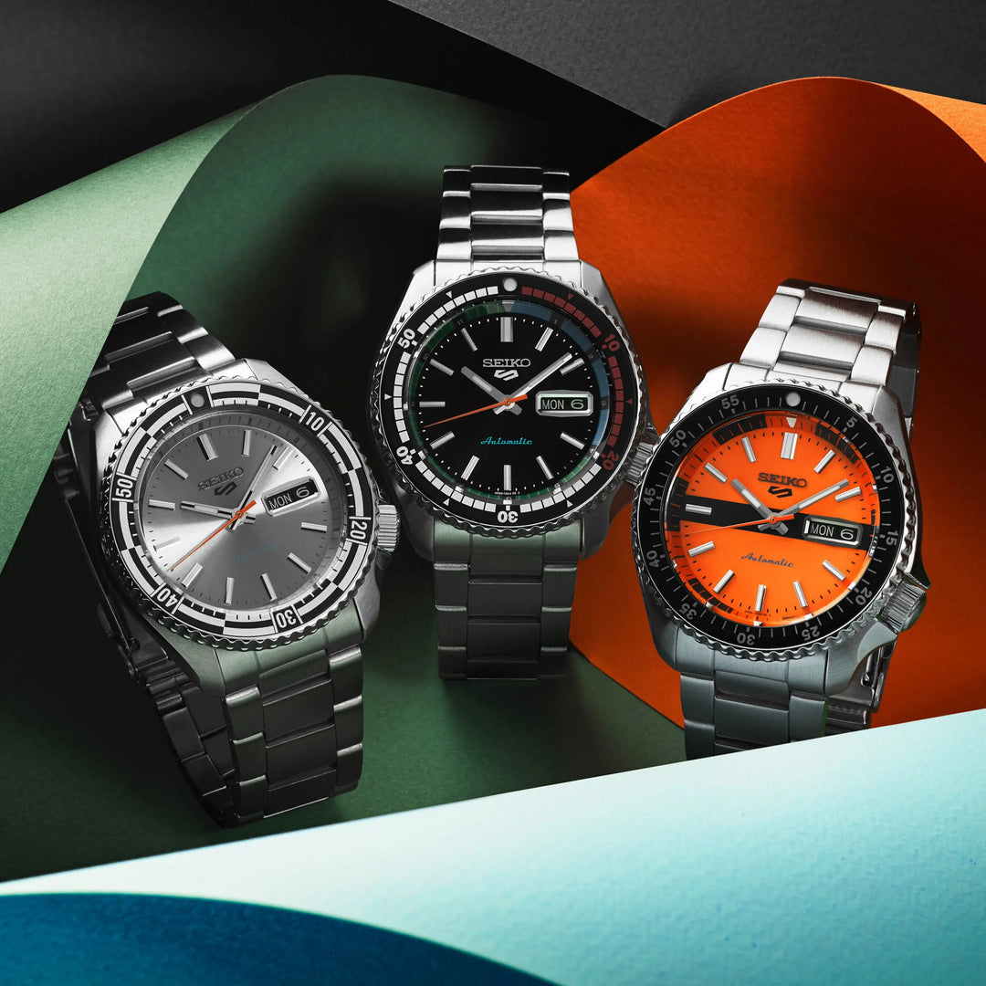 SEIKO 5 SPORTS SRPK13K1 SPECIAL EDITION THE ‘NEW REGATTA TIMER’ RETRO COLOUR