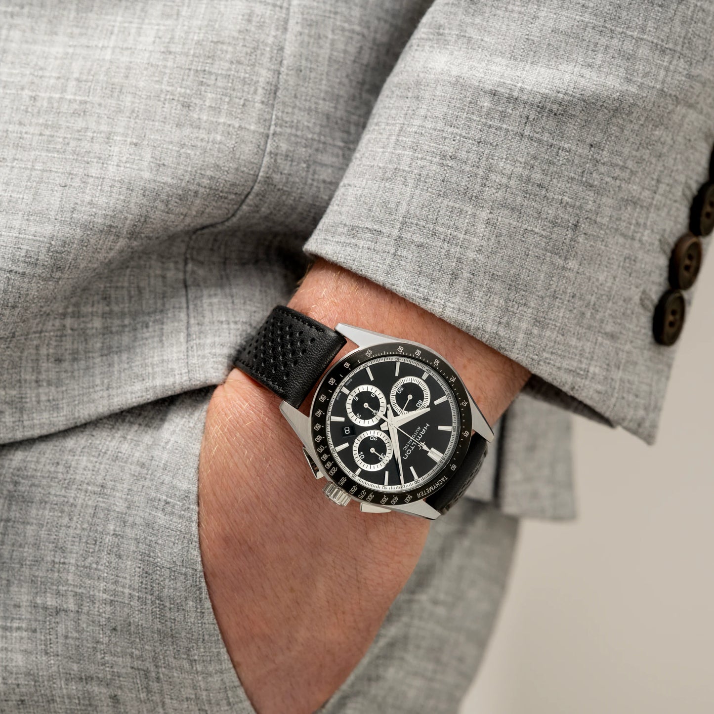 HAMILTON JAZZMASTER PERFORMER AUTOMATIC CHRONO 42MM H36606730