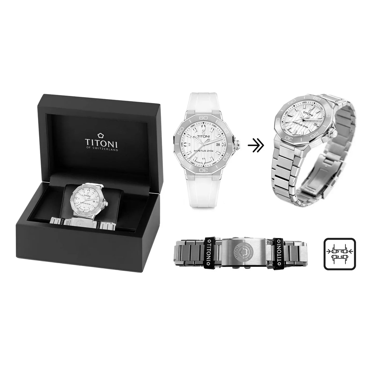 TITONI 83765 S-WW-711 IMPETUS CERAMTECH