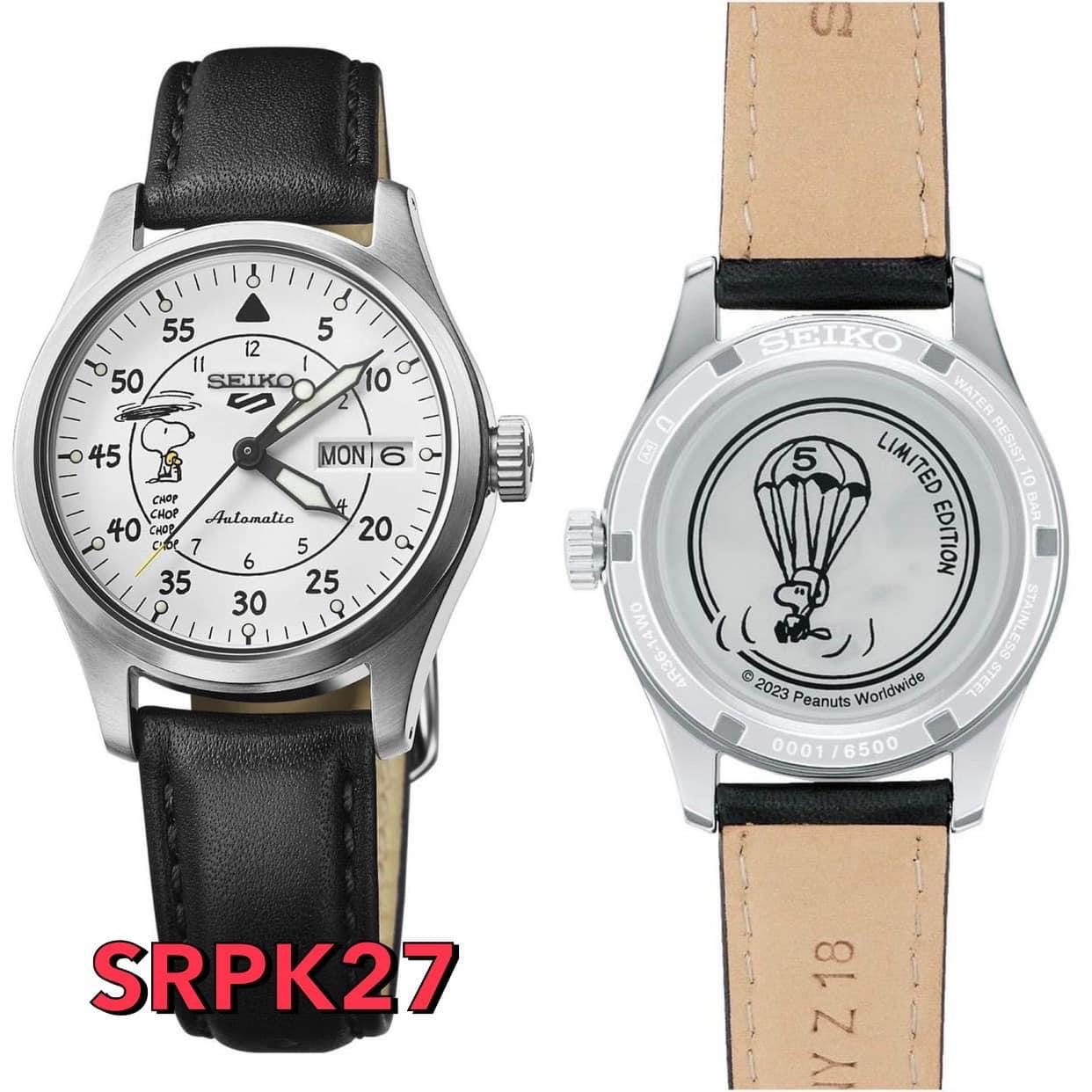 Seiko 5 Sports 55th anniversary PEANUTS SRKP27 Limited edition of 6,500 pieces