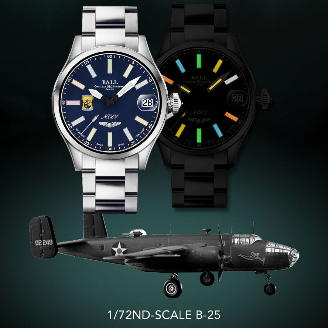 BALL ENGINEER MASTER II DOOLITTLE RAIDERS LIMITED EDITION ARCHIVE  NM3500C-S1-BER