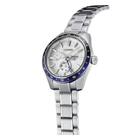 Seiko Presage SPB269J1 Sharp Edged Series with GMT Zero Halliburton Limited Edition