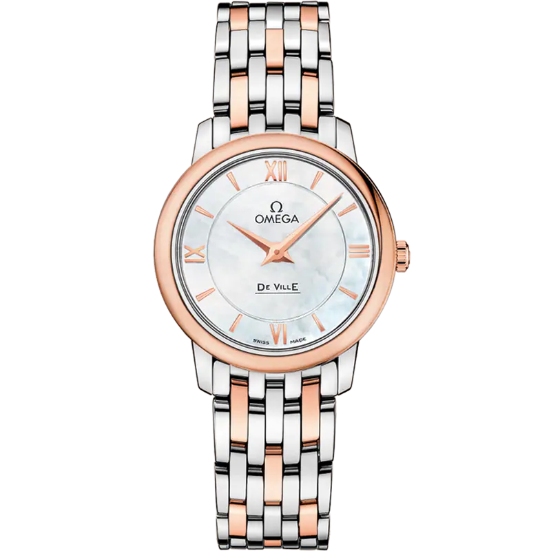 OMEGA De Ville Prestige
27.4 mm, steel ‑ red gold 18K on steel 424.20.27.60.05.002