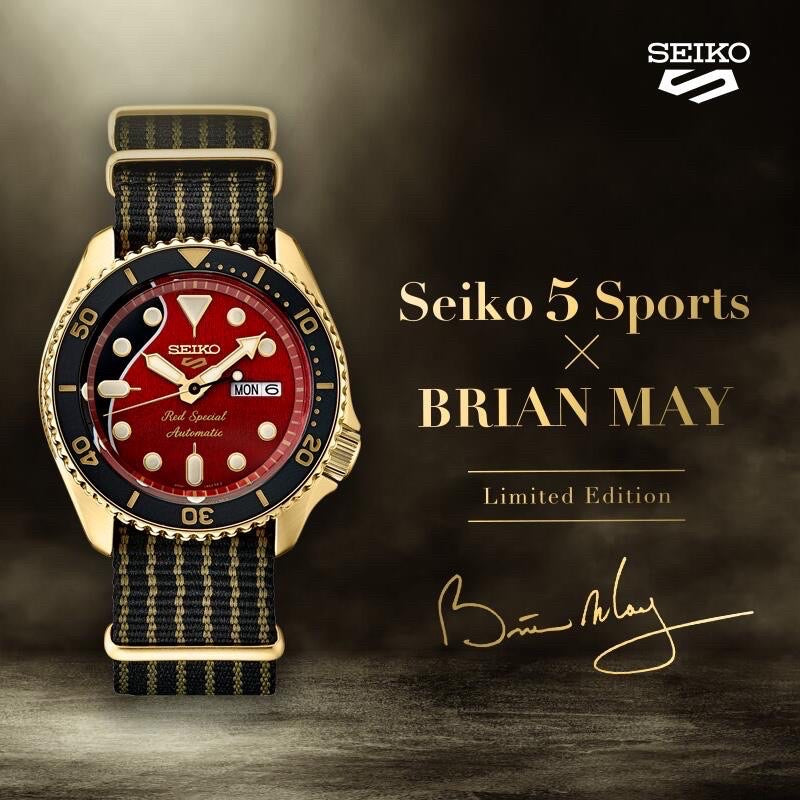 SEIKO 5 SportS SRPH80K1 BRIAN MAY LIMITED EDITION “Red Special” Automatic Men’s Watch