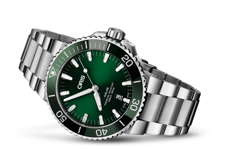 ORIS AQUIS DATE 01 733 7730 4157-07 8 24 05PEB