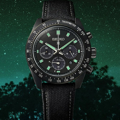 SEIKO PROSPEX BLACK SERIES "NIGHT VISION" SPEEDTIMER SOLAR - SSC923P1