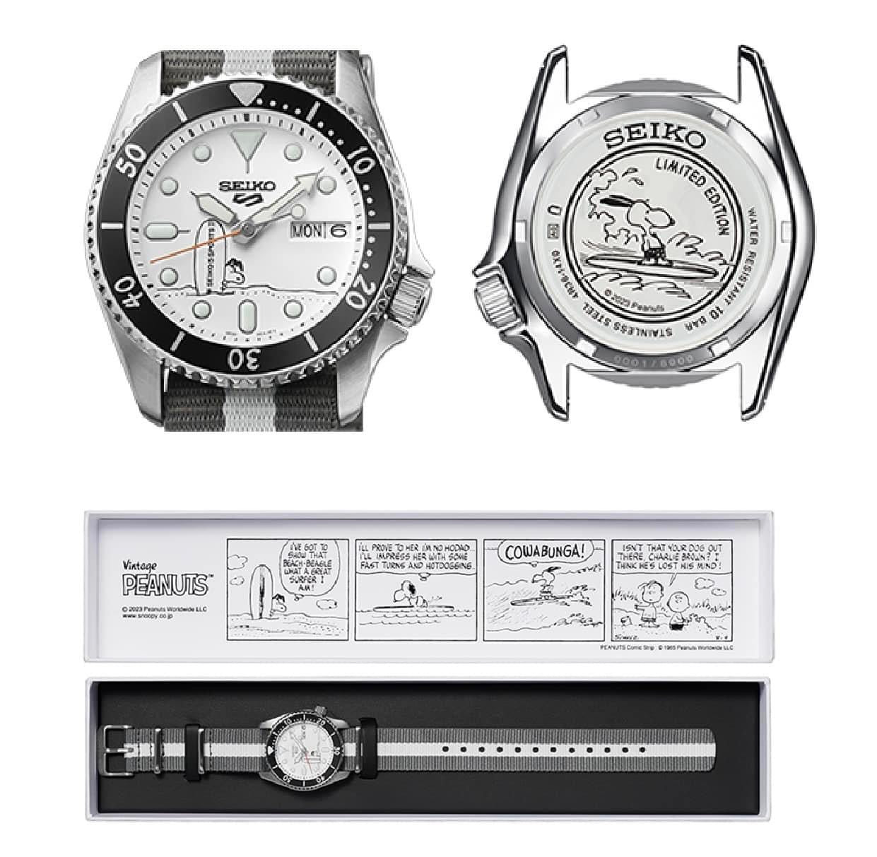 Seiko 5 Sports 55th anniversary PEANUTS SRPK25 Limited edition of 8,900 pieces