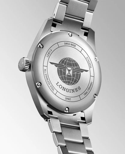 LONGINES SPIRIT
Automatic watch, Ø 42.00 mm, stainless steel.   L3.811.4.93.6   (Extra 2 Leather starps set)