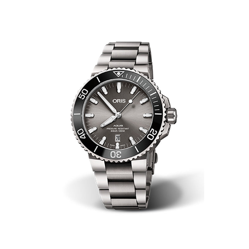 ORIS AQUIRS DATE TITANIUM 01 733 7730 7153-07 8 24 15PEB  43.5mm