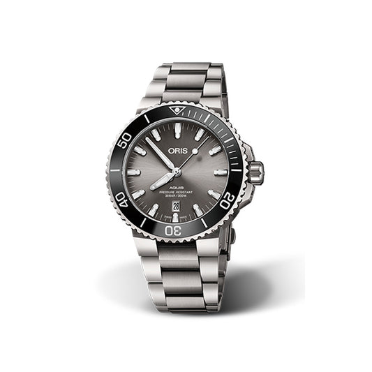 ORIS AQUIRS DATE TITANIUM 01 733 7730 7153-07 8 24 15PEB  43.5mm