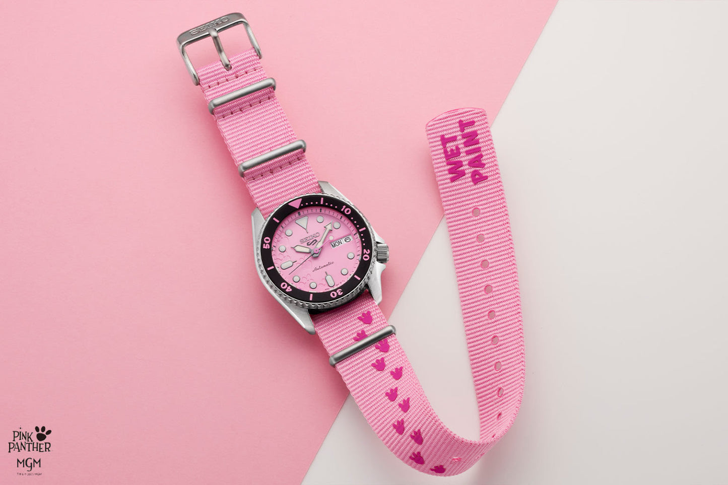 SEIKO 5 Sports Pink panther Limited Edition of 9999 pieces 
SRPM07K1