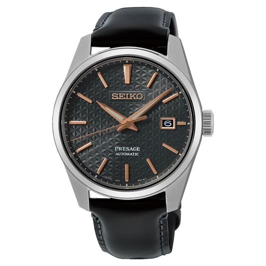 Seiko Presage Sharp Edged Series Leather Strap Automatic Men's Watch SPB231J1