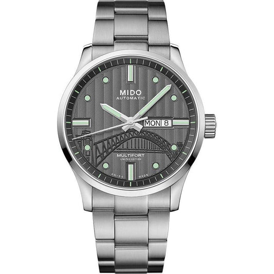 Mido Multifort
M005.430.11.061.81 Multifort 20th Anniv Lt.ed Mido Multifort Bridge Sydney Special Edition