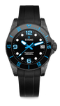 TITONI Seascoper 83600 C-BL-256                                42 mm, Carbon / black ceramic with blue font