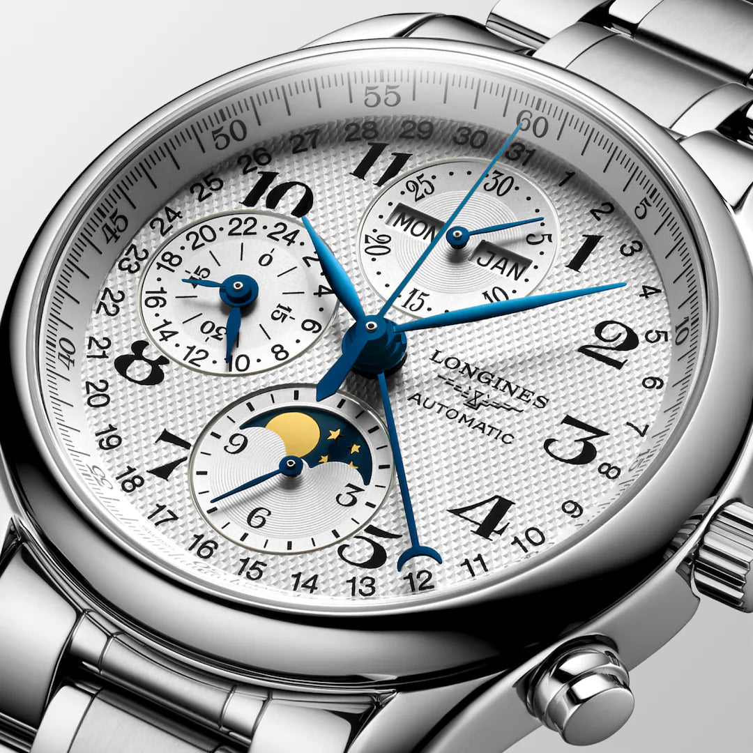 LONGINES MASTER COLLECTION CHRONO MOONPHASE
Automatic watch, Ø 40.00 mm, stainless steel.  L2.673.4.78.6