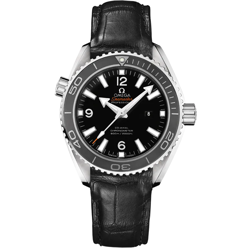 OMEGA Seamaster Planet Ocean 600M
37.5 mm, steel on leather strap 232.33.38.20.01.001