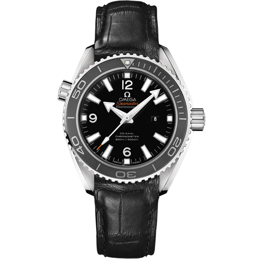 OMEGA Seamaster Planet Ocean 600M
37.5 mm, steel on leather strap 232.33.38.20.01.001