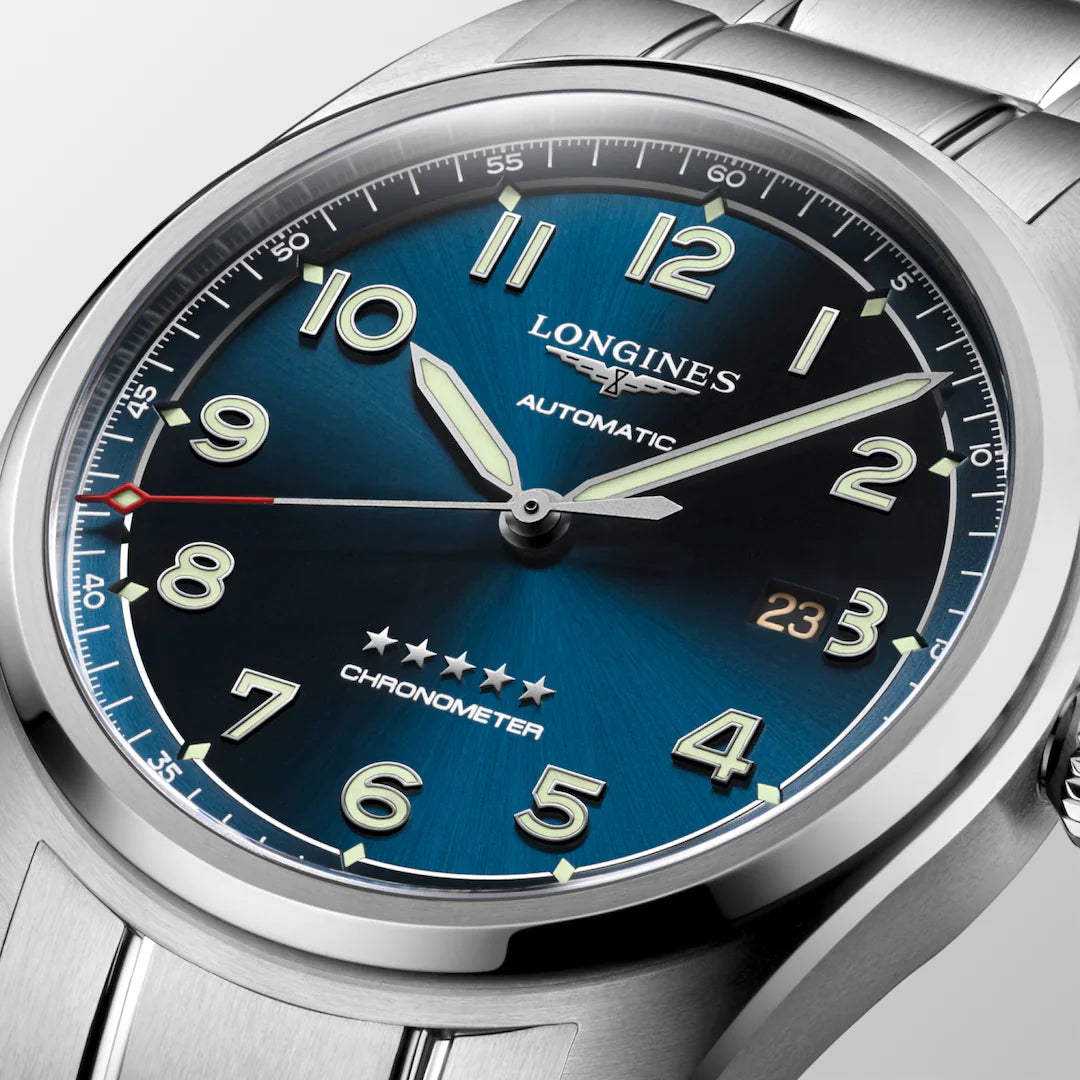 LONGINES SPIRIT
Automatic watch, Ø 42.00 mm, stainless steel.   L3.811.4.93.6   (Extra 2 Leather starps set)