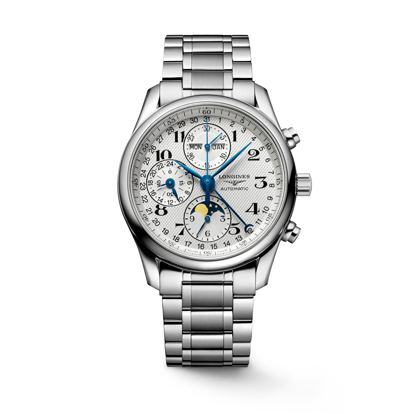 LONGINES MASTER COLLECTION CHRONO MOONPHASE
Automatic watch, Ø 40.00 mm, stainless steel.  L2.673.4.78.6