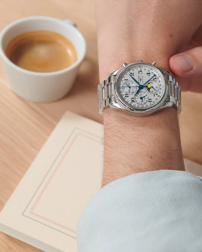 LONGINES MASTER COLLECTION CHRONO MOONPHASE
Automatic watch, Ø 40.00 mm, stainless steel.  L2.673.4.78.6