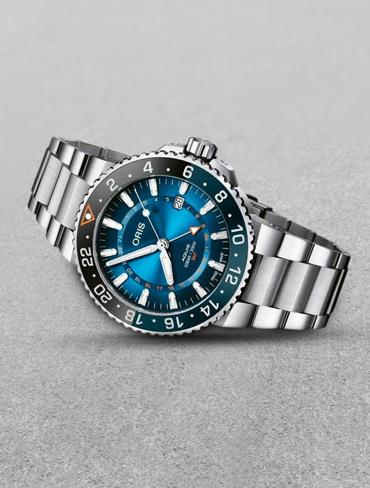 ORIS AQUIS GMT DATE 	01 798 7754 4185 07 8 24 05PEB Limited Edition